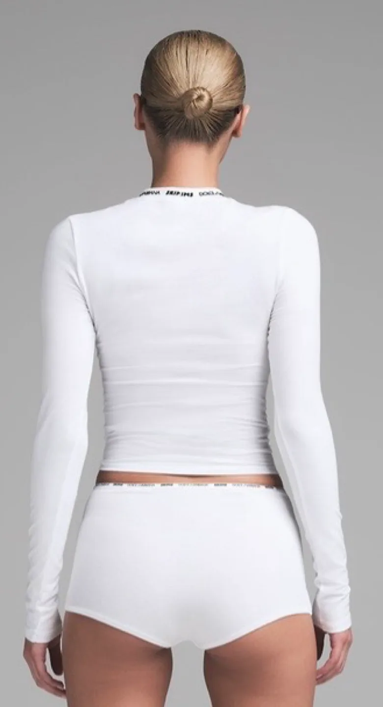 Dolce&Gabbana x Skims white Long Sleeve T-Shirt New in Box. image indicator(4)