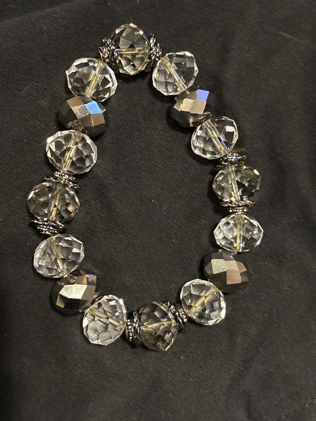 Crystal and Metal Beaded Bracelet thumbnail