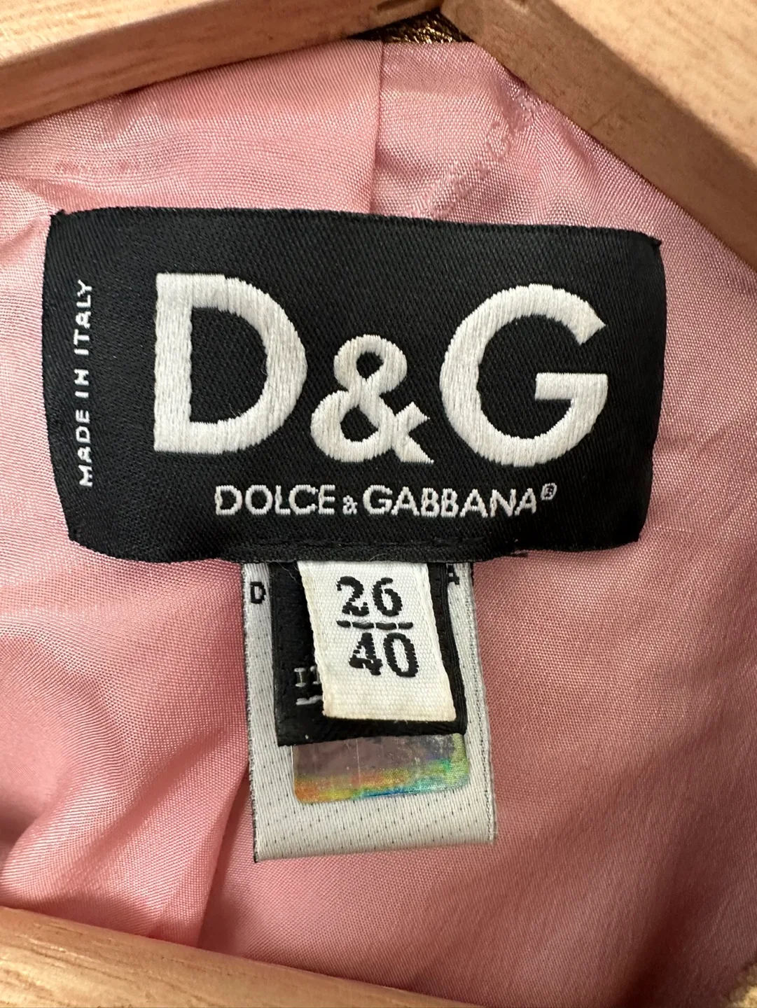 D&G Gold Leather Jacket size 40 Authentic image indicator(4)