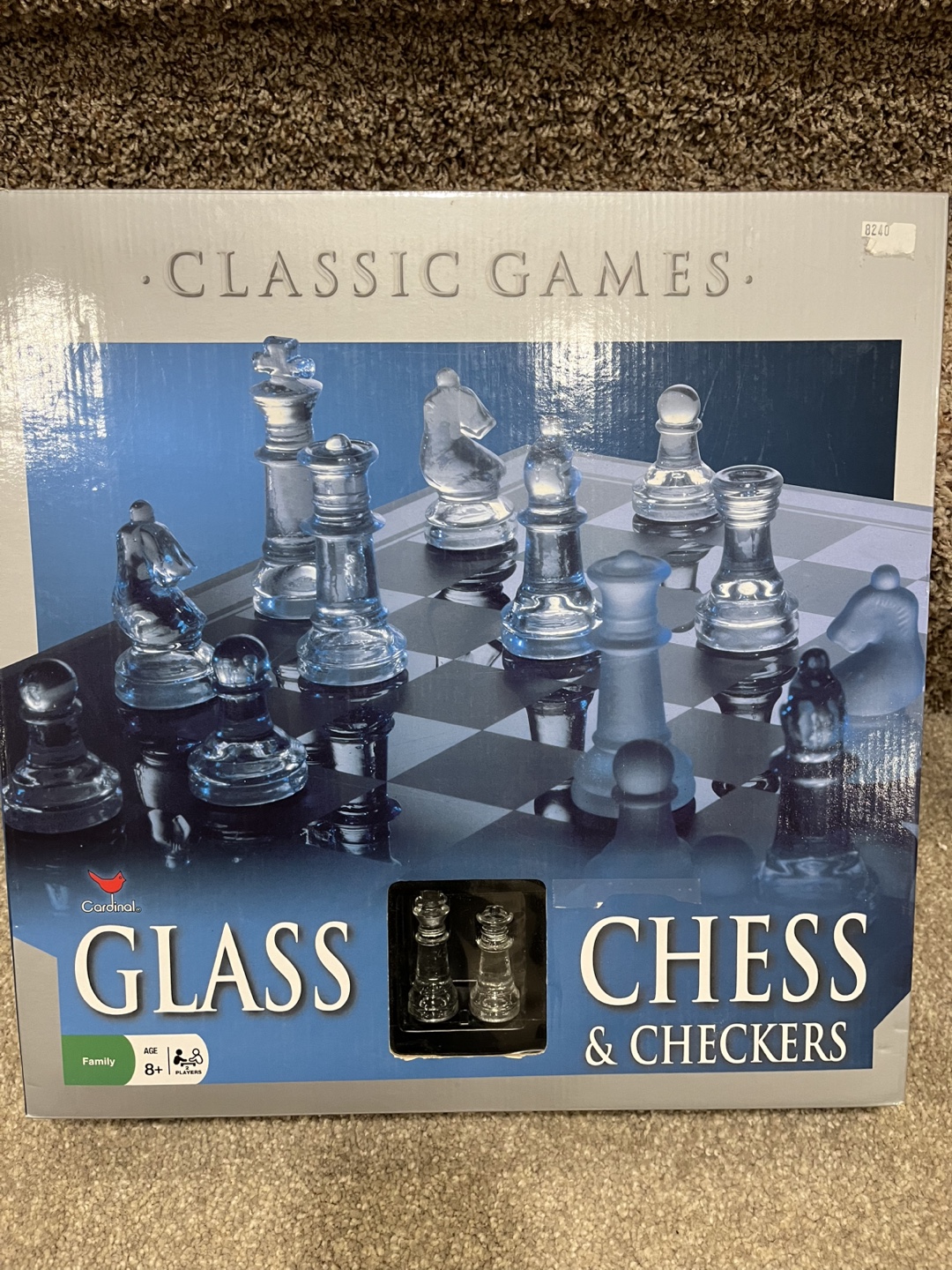 Cardinal Glass Chess & Checkers