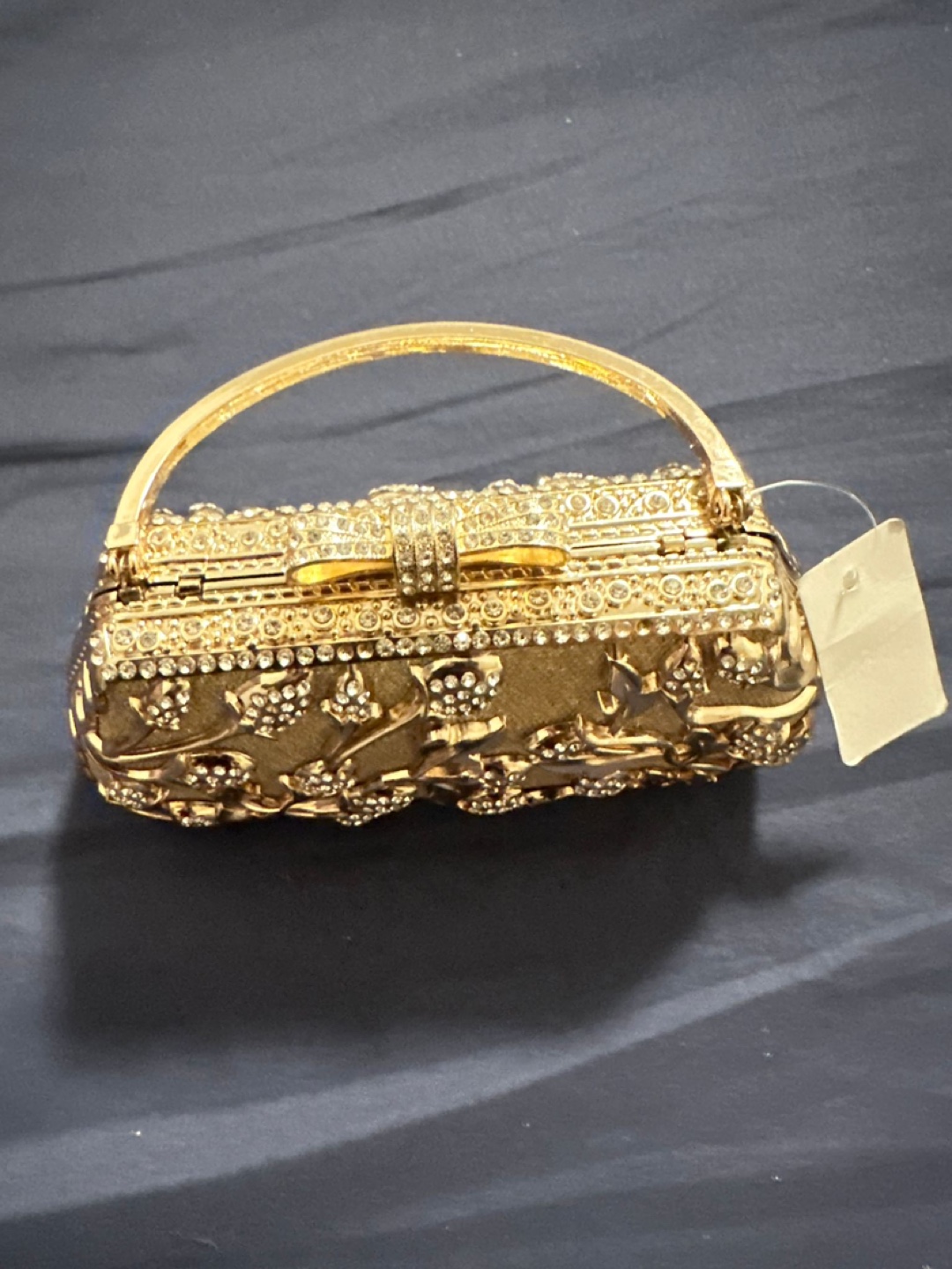 Gold Clutch with Rhinestones - photo 2