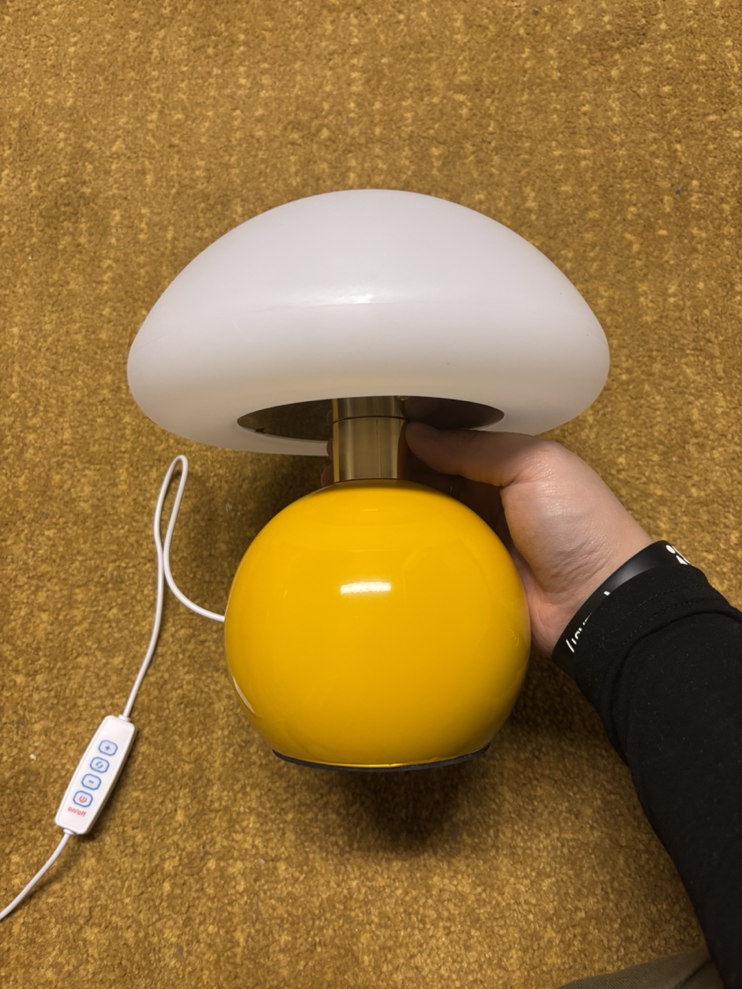 Yellow Mushroom Lamp - photo 2