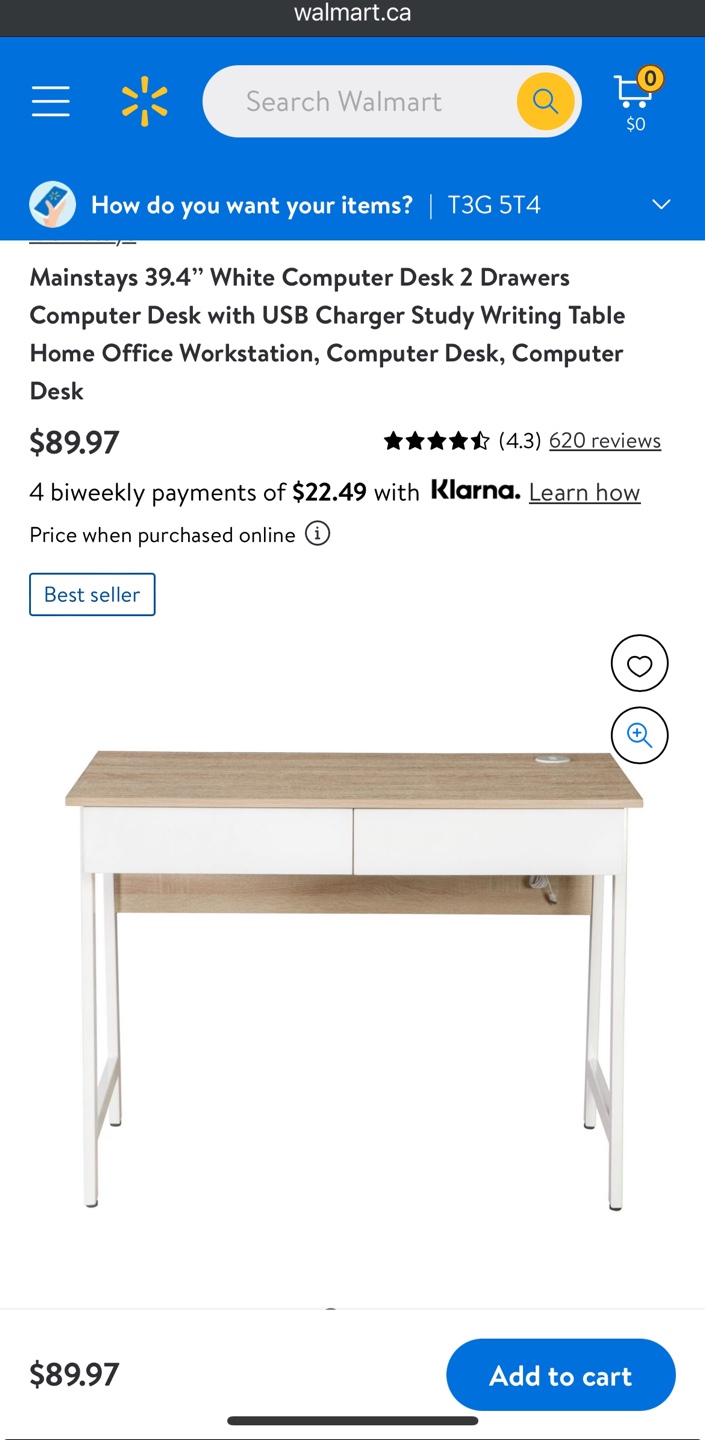 Urgent Sale - White Computer Desk with USB Charger - photo 2
