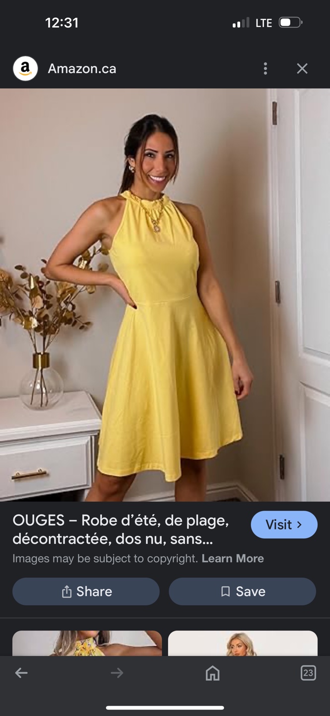 Yellow Halter Dress Size Small #thriftpicks