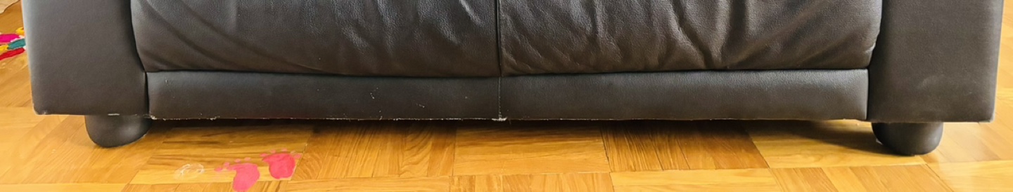 Black Leather Sofa - photo 2