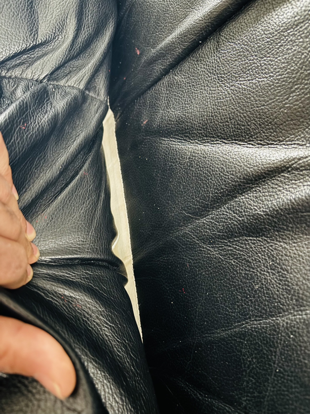 Black Leather Sofa - photo 4
