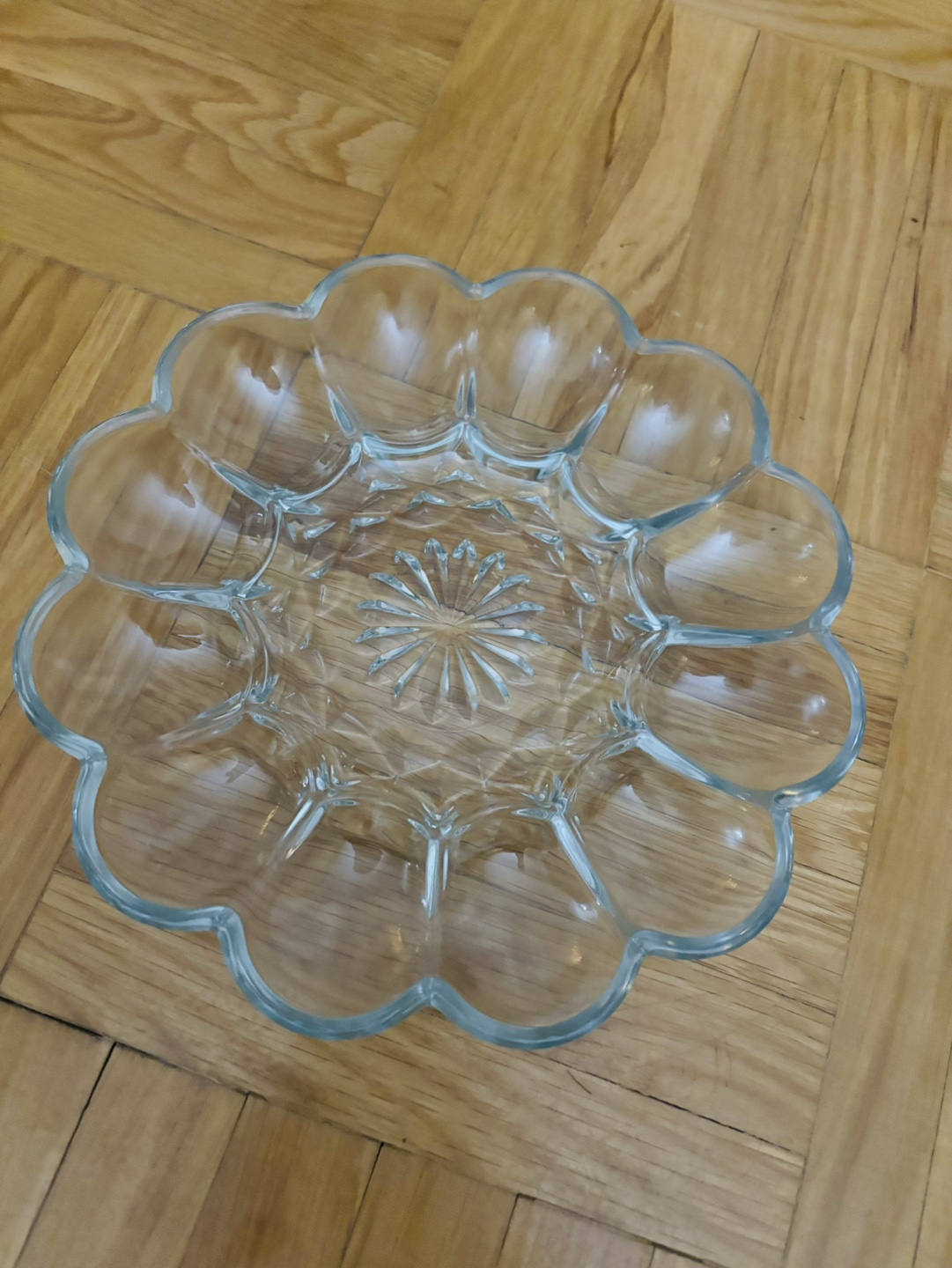 Vintage Glass Egg Plate - photo 3