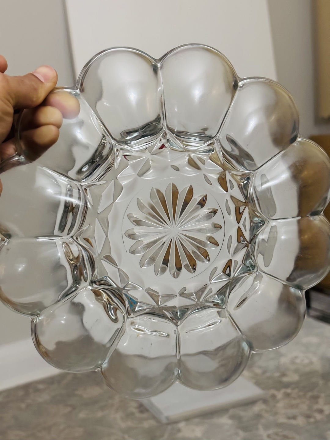 Vintage Glass Egg Plate - photo 2