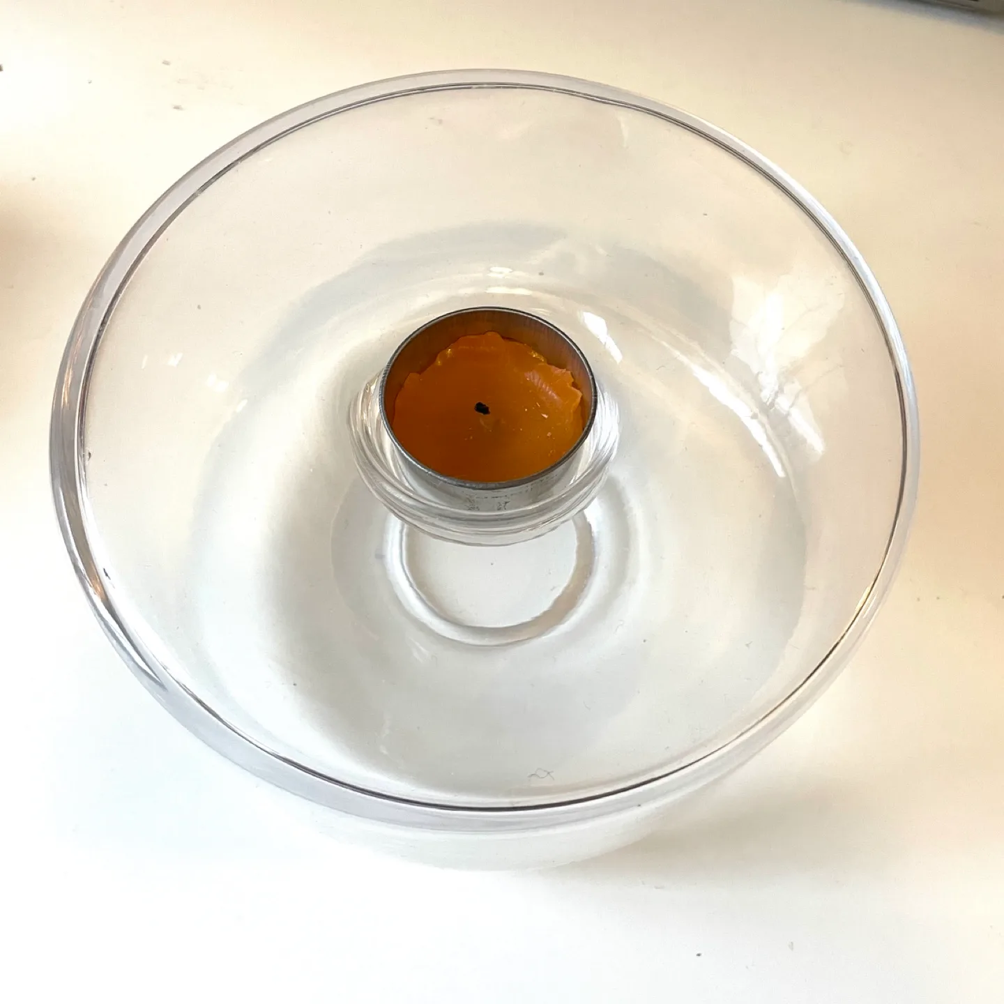 Tea-light Candle Holder Clear Glass image indicator(3)