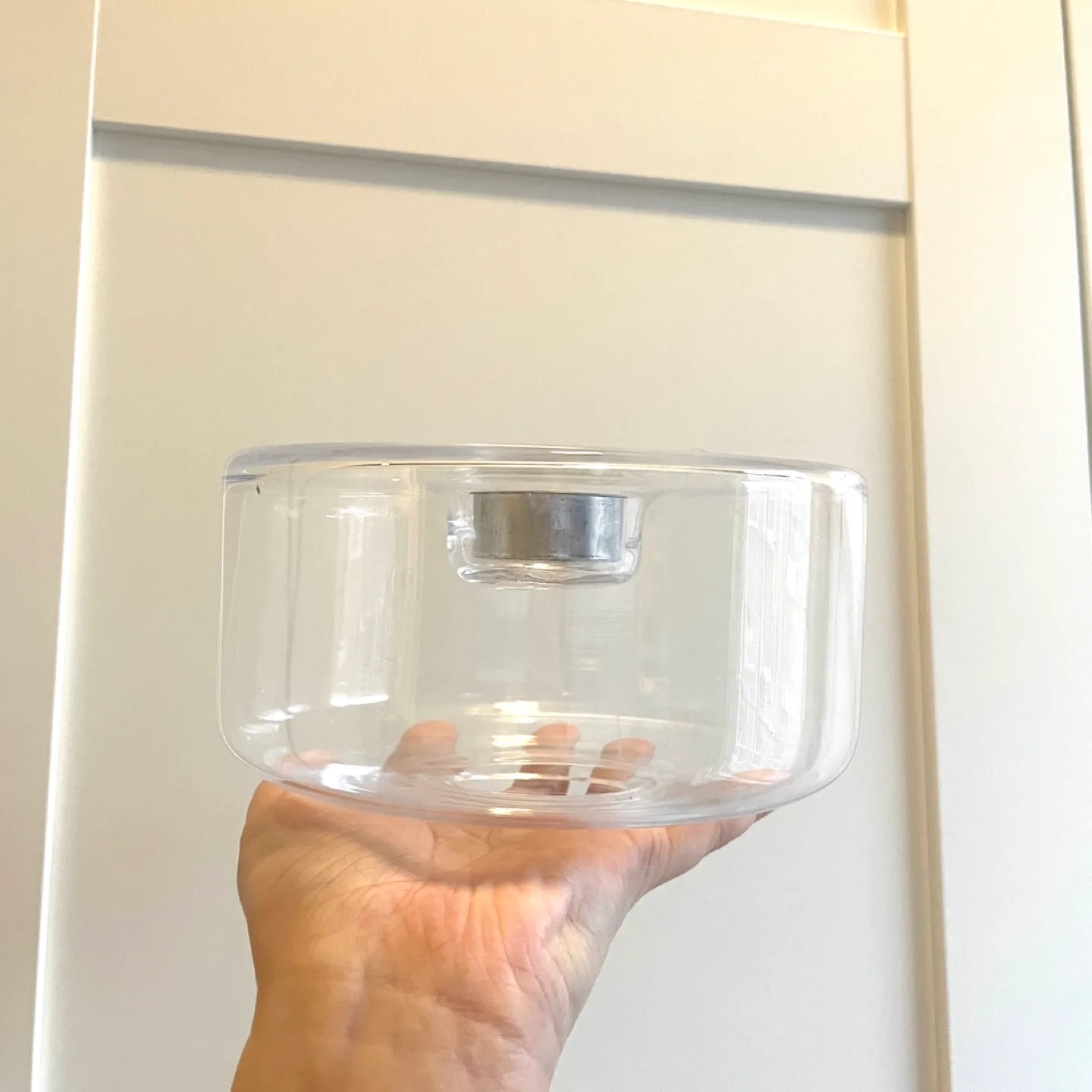 Tea-light Candle Holder Clear Glass image indicator(2)