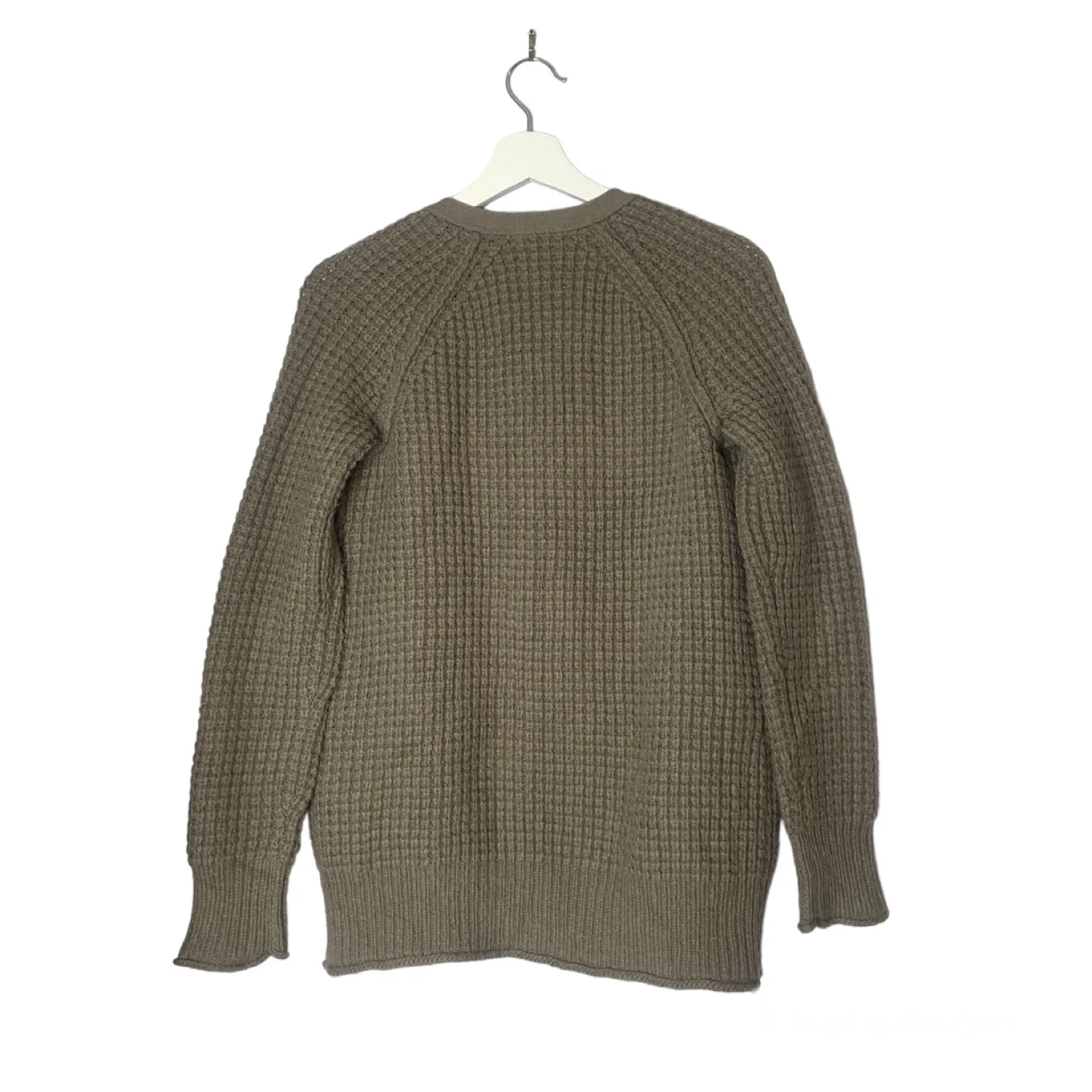 Aritzia Wilfred Free Marin Brown Wool Alpaca Knit Cardigan image indicator(2)