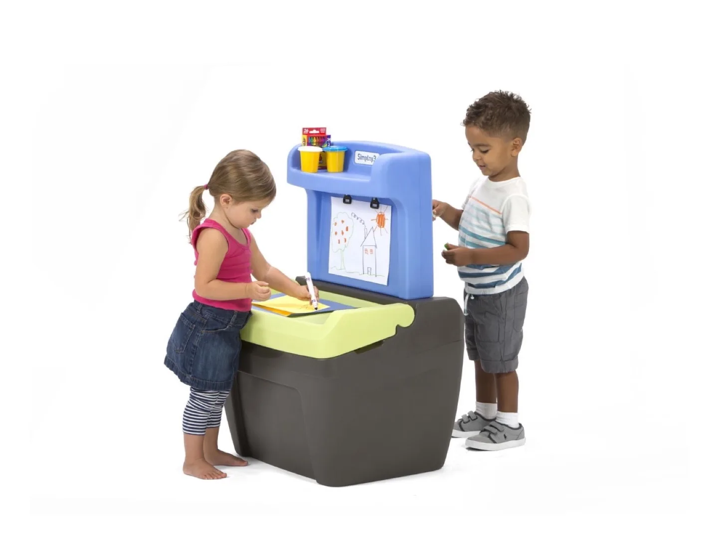 Simplay3 Double Sided Art Easel & Storage Bin image indicator(4)