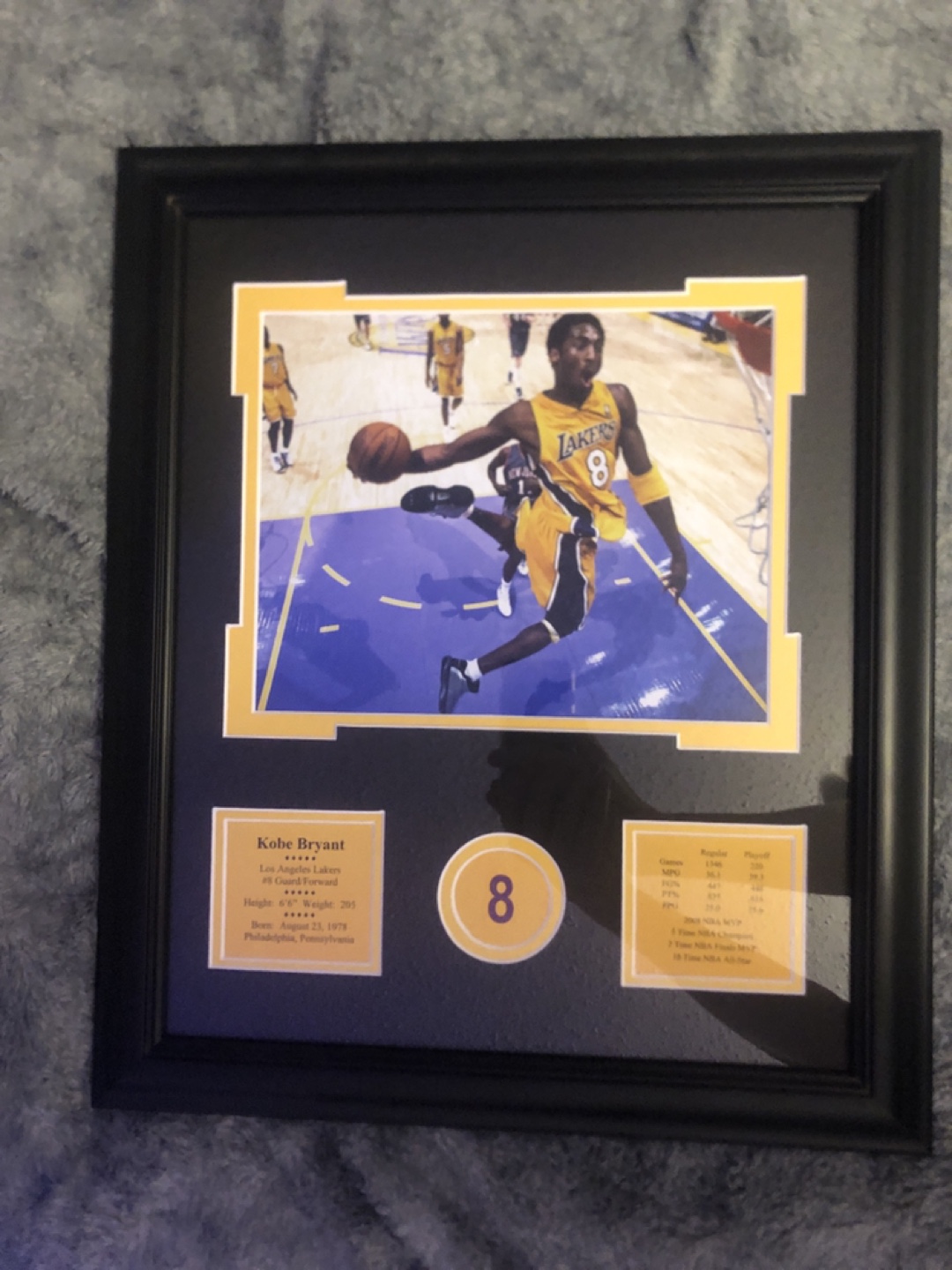 Kobe Bryant Los Angeles Lakers Framed Photo