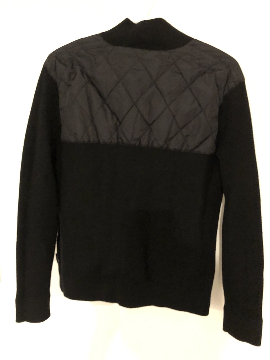 Michael Kors Men's Half Zip Black Quilted Sweater - photo 3