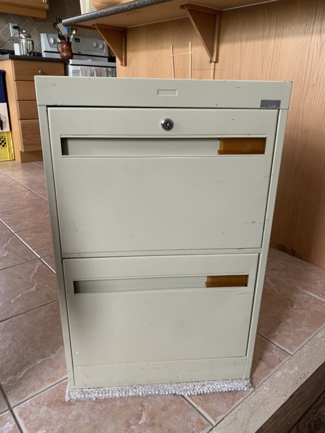 Metal File Cabinet with Two Drawers