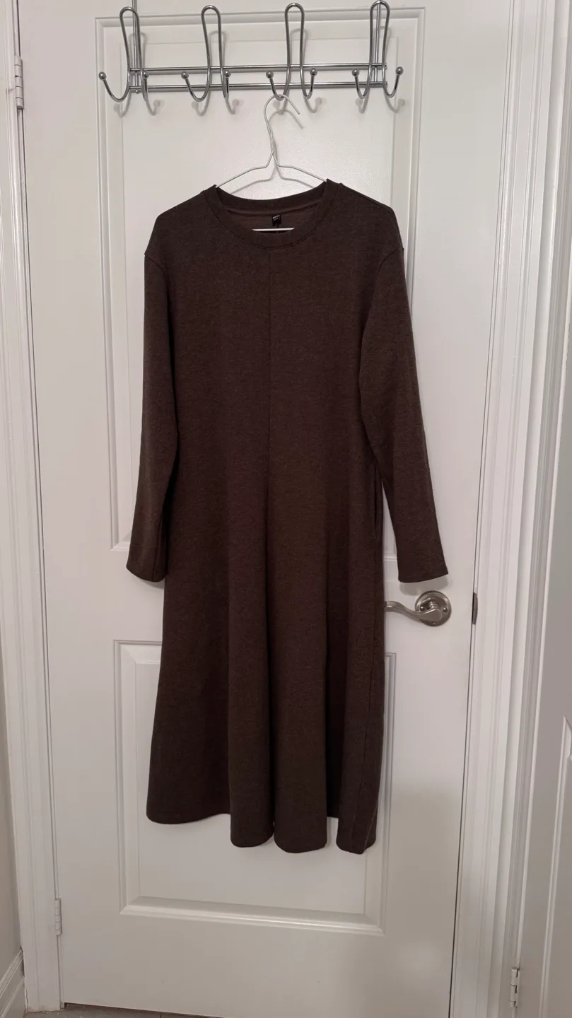 Uniqlo Brown Long Sleeve Dress Size S image indicator(3)
