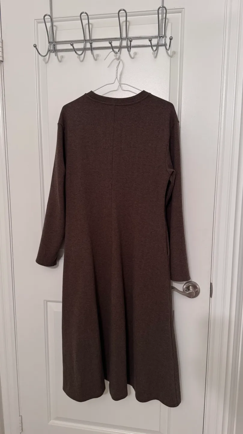 Uniqlo Brown Long Sleeve Dress Size S image indicator(4)