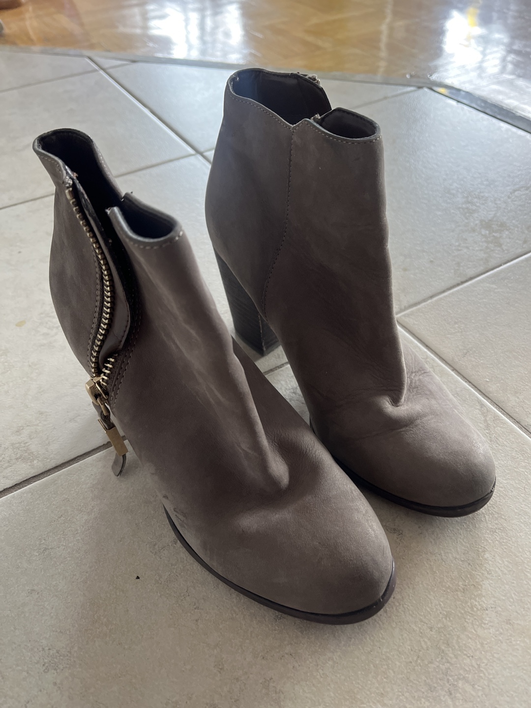 Aldo Grey Ankle Boots