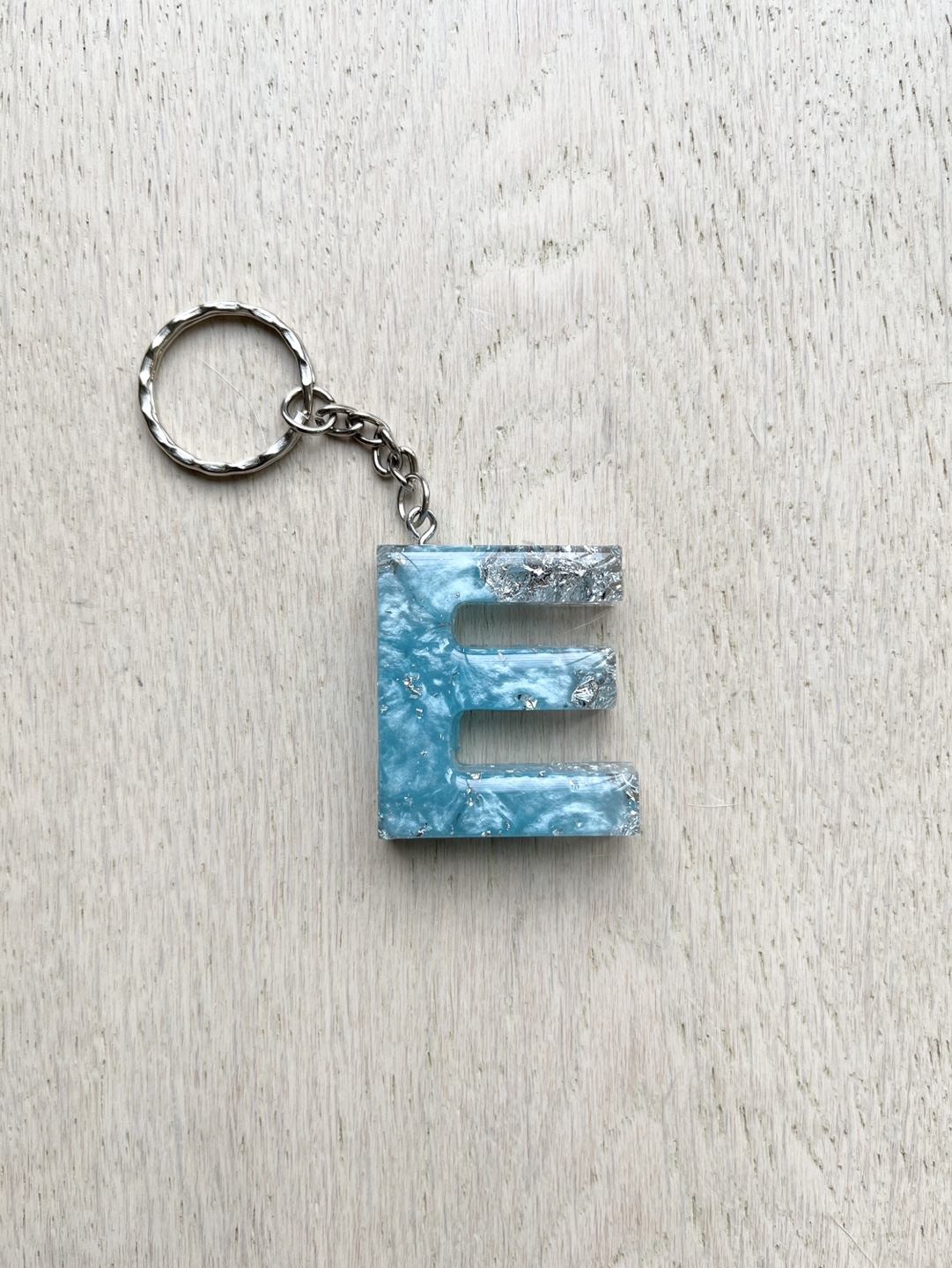 Resin Letter E Keychain #ThriftyPicks