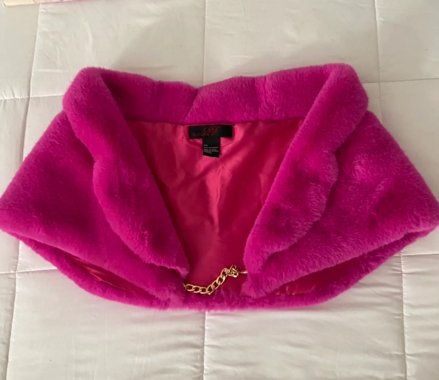 Pink Faux Fur Stole image indicator(5)