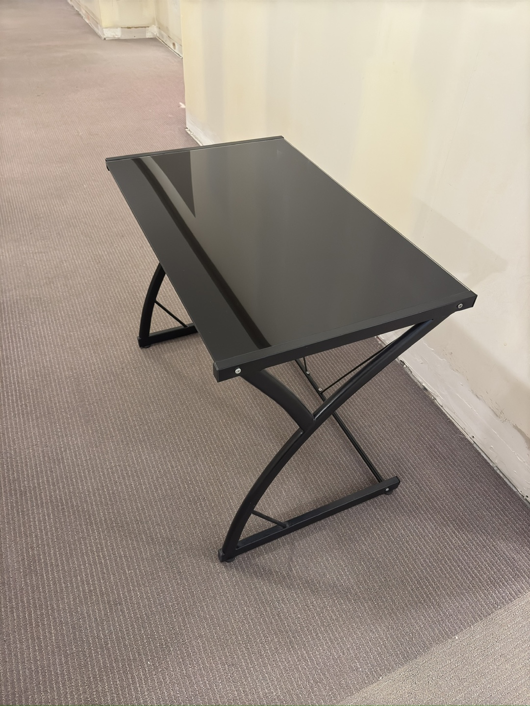 Black Glass top  Desk Table