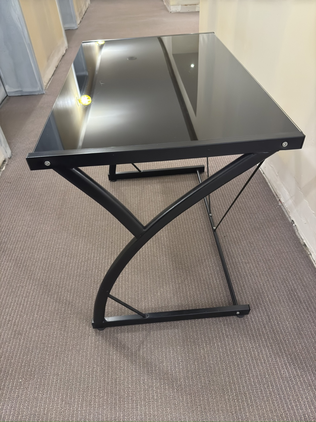 Black Glass top  Desk Table - photo 4