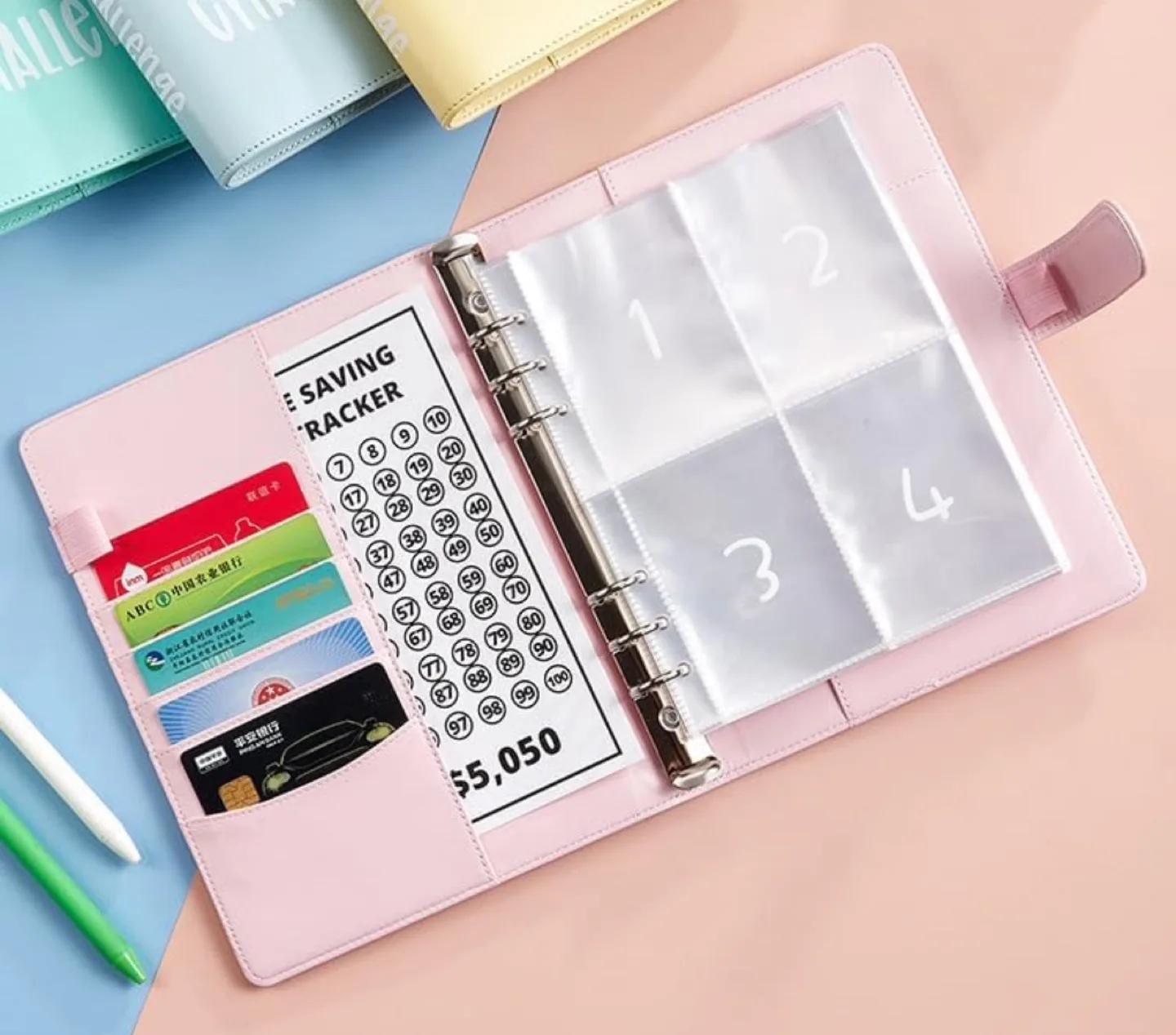 New Pack 100 Envelope Savings Challenge Binder image indicator(5)