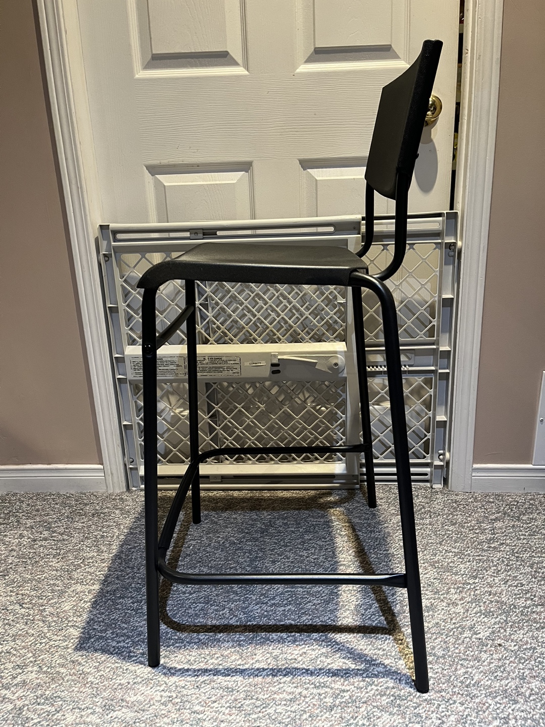 IKEA - Stackable Black Counter Stools (3 total) - photo 2