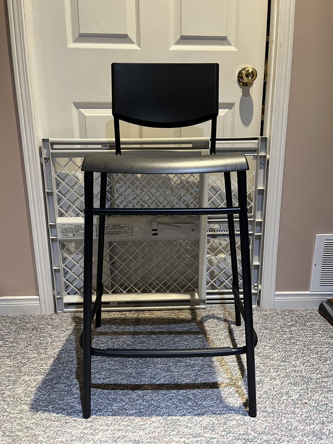 IKEA - Stackable Black Counter Stools (3 total)