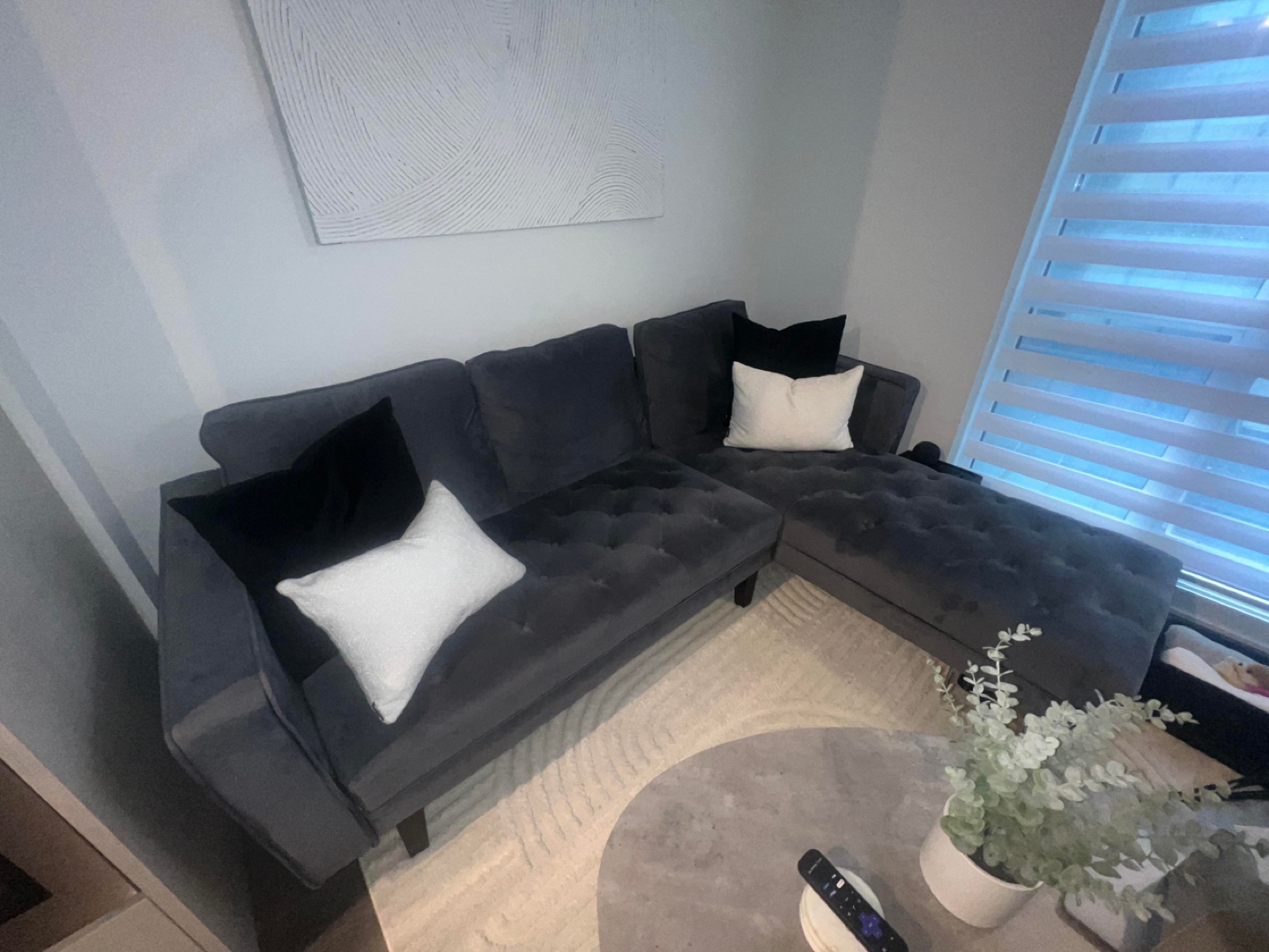 Structube TODD Interchangeable Sectional Velvet Sofa