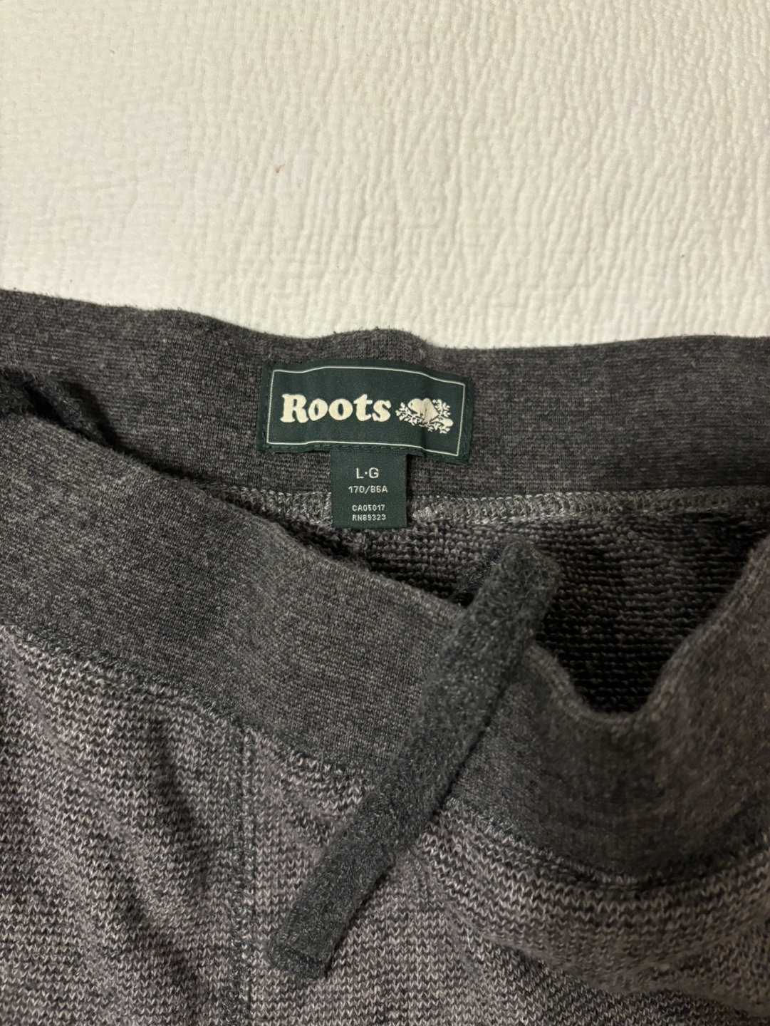 Roots Grey Jogger Pants - Size Large