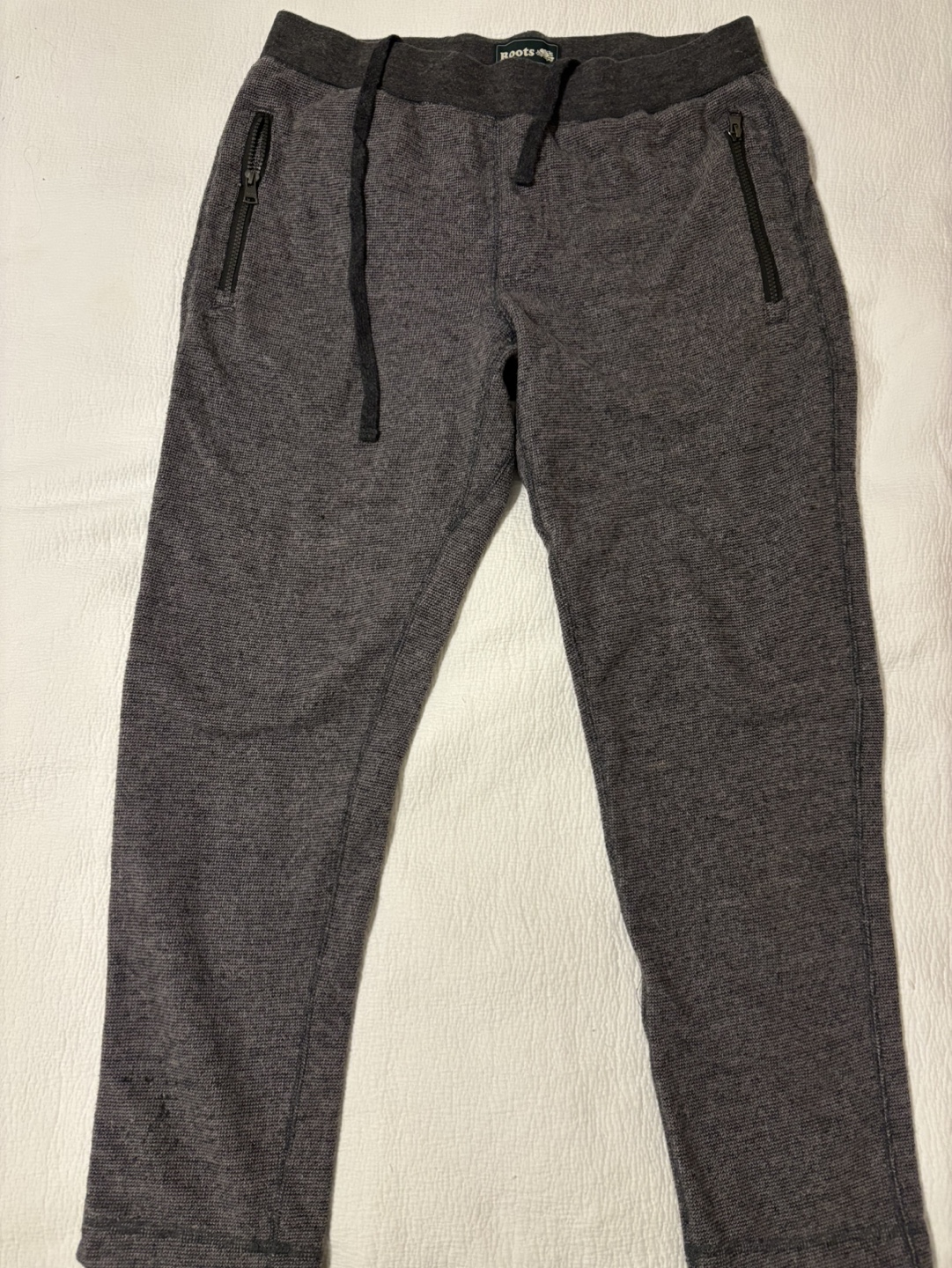 Roots Grey Jogger Pants - Size Large - photo 3