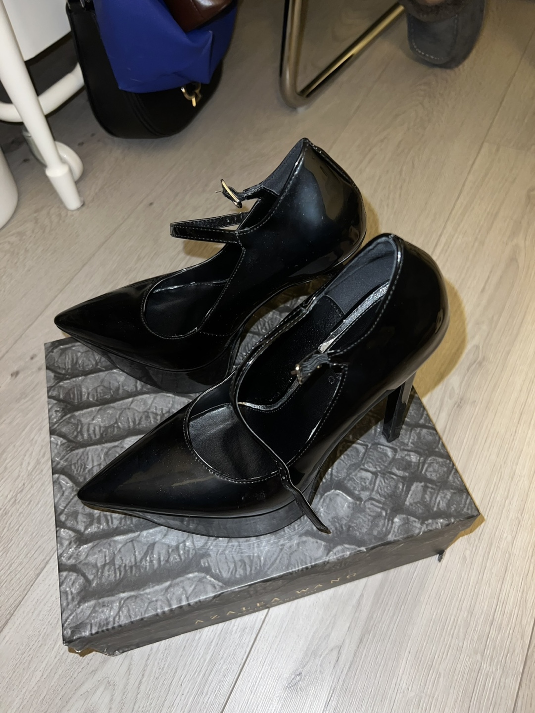 Black patent power platform high heels - photo 2