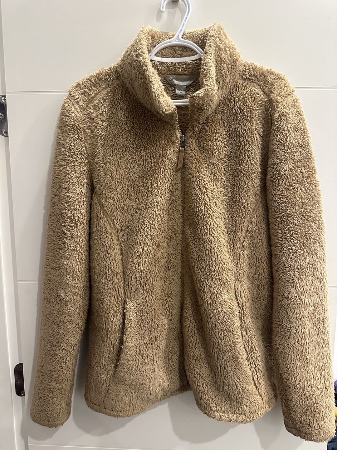 Women's Tan Fleece/Sherpa Jacket