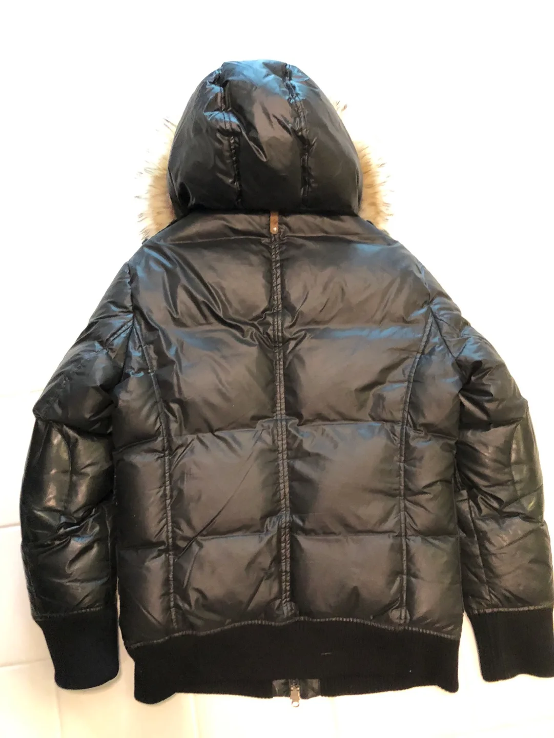 Mackage Black Puffer Jacket with Fur Hood image indicator(2)