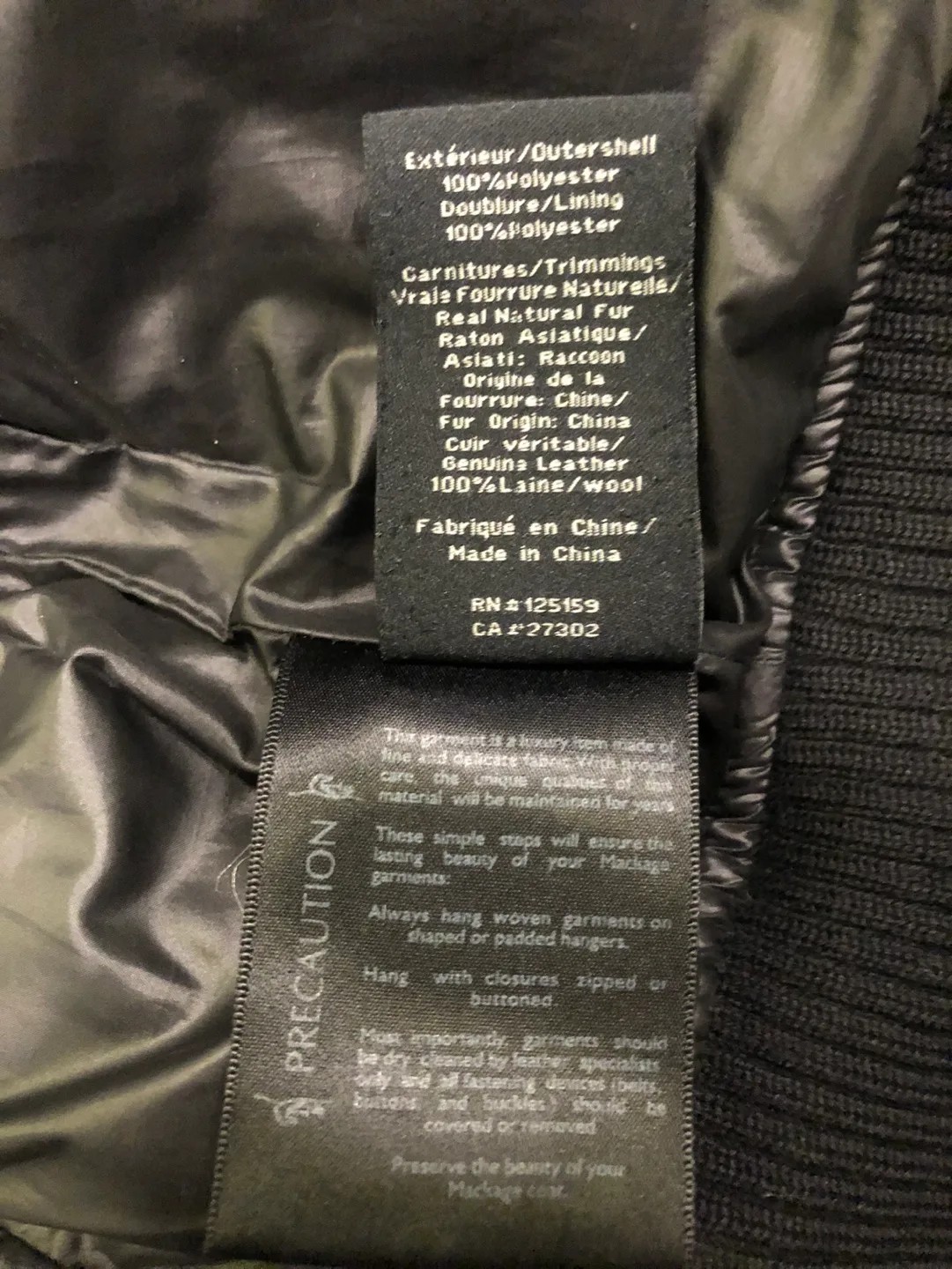 Mackage Black Puffer Jacket with Fur Hood image indicator(5)