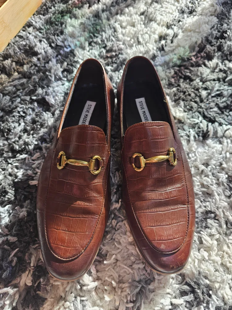 Steve Madden Men's Brown Leather Loafers thumbnail