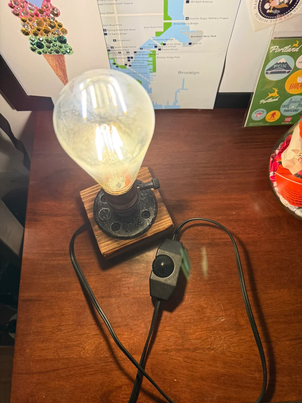 Industrial Pipe Lamp with Dimmer Switch (including a bulb) image indicator(3)