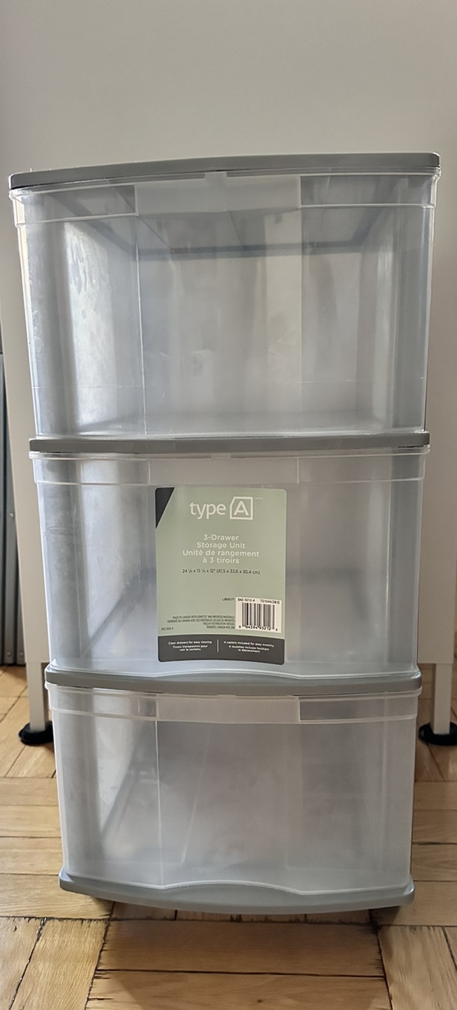 3 drawer storage tower