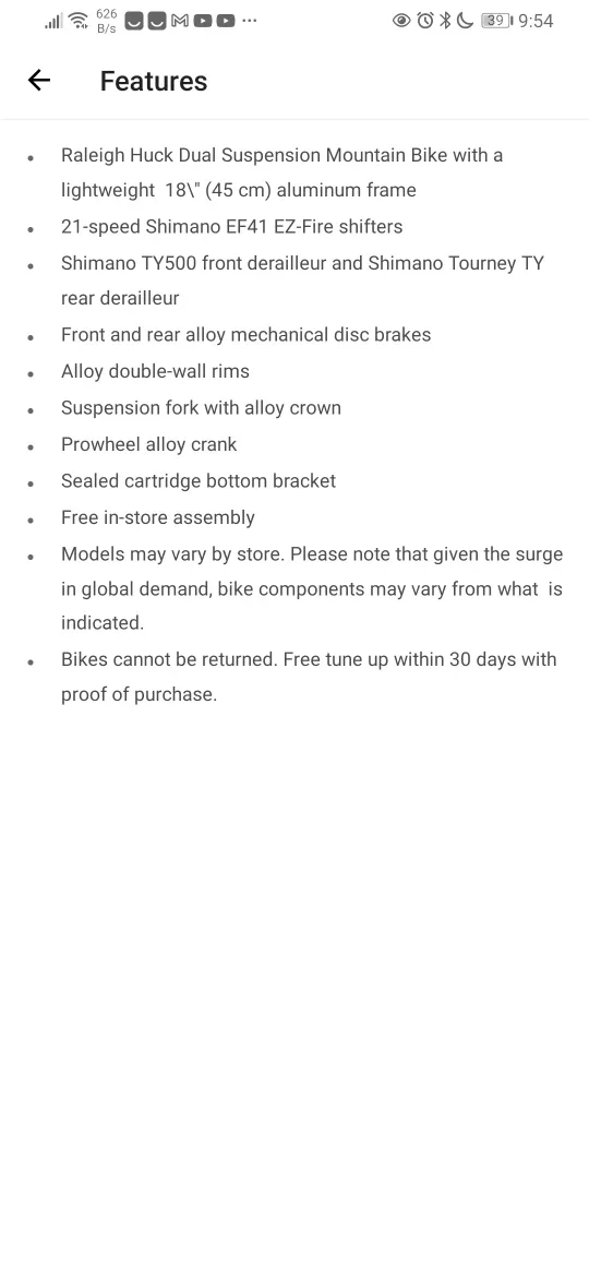 Raleigh Huck Dual Suspension Mountain Bike image indicator(5)