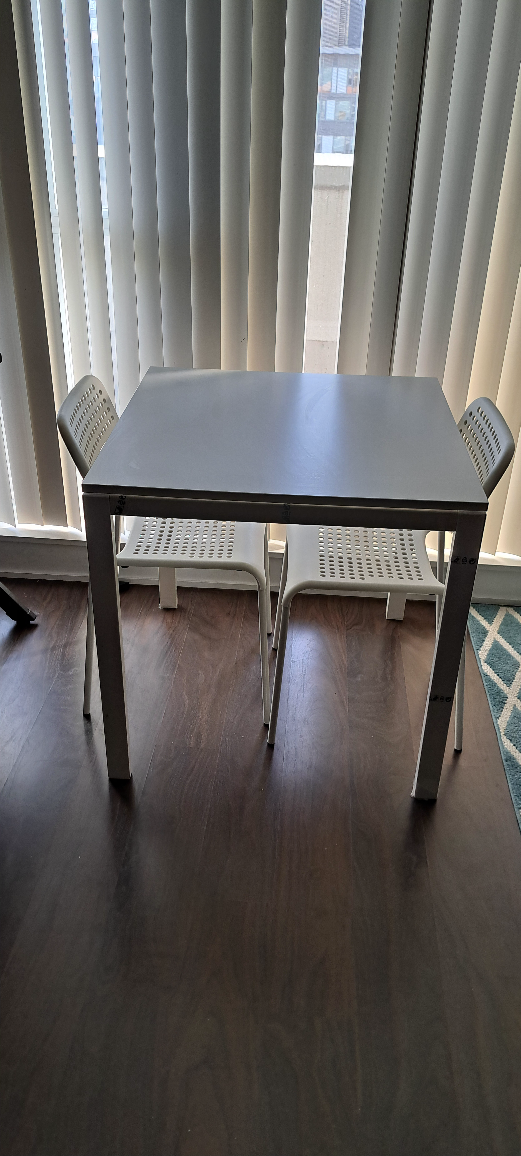 IKEA White Table and Chairs Set
