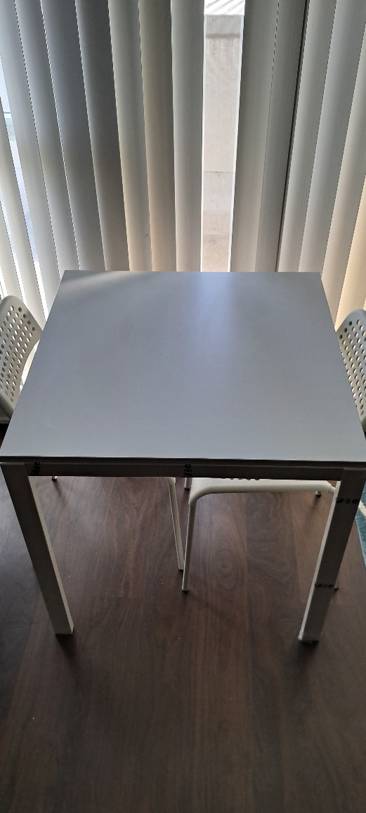 IKEA White Table and Chairs Set - photo 2