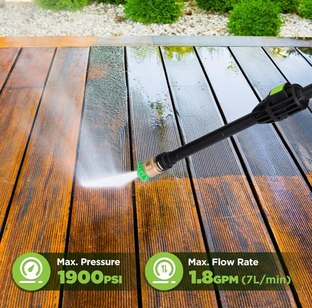 WORKPRO Pressure Washer, 1900 PSI Max 1.8 GPM Max Electric image indicator(2)