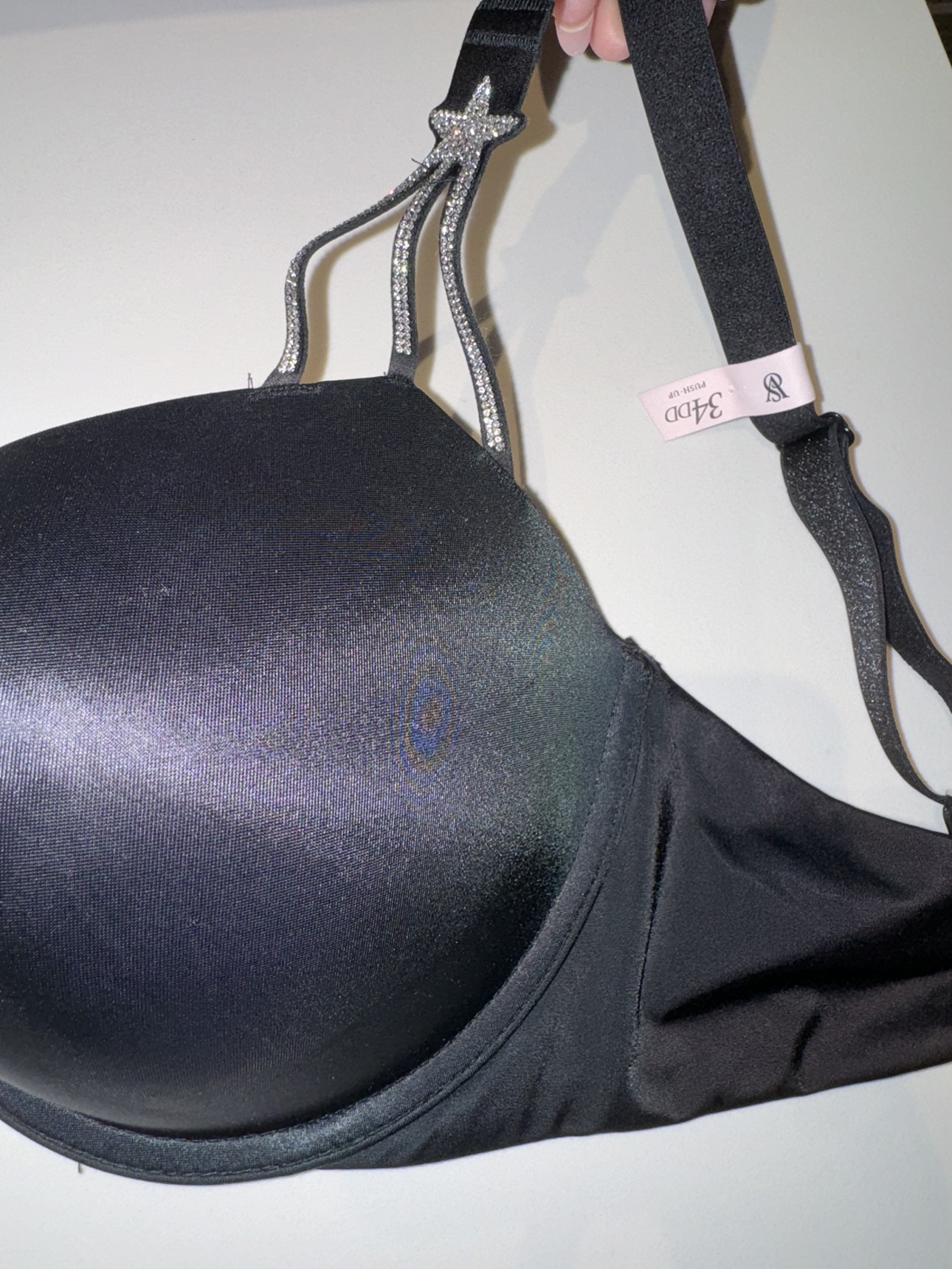 Victoria's Secret Black Bra with Rhinestone Straps - photo 3
