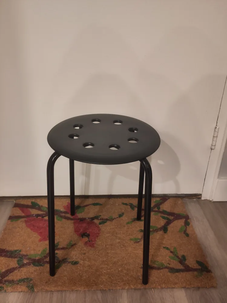 Black Ikea Marius Stool thumbnail