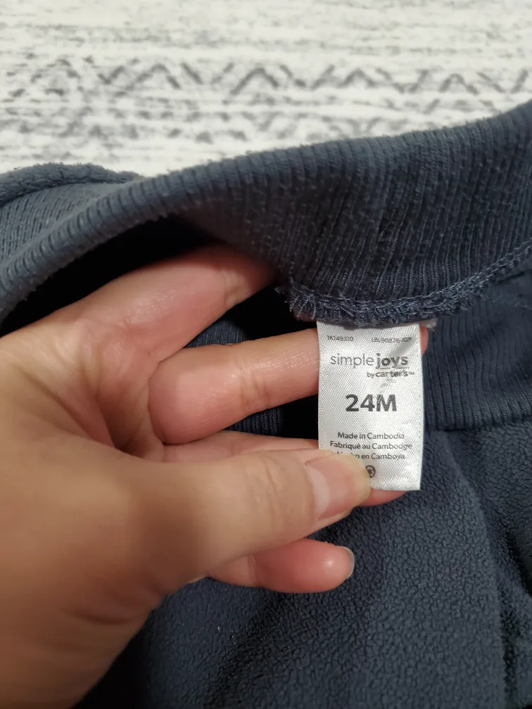toddler grey fleece pants, set of 2 for $5 image indicator(2)