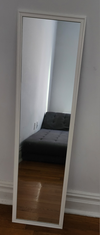 Full Length Mirror with White Frame