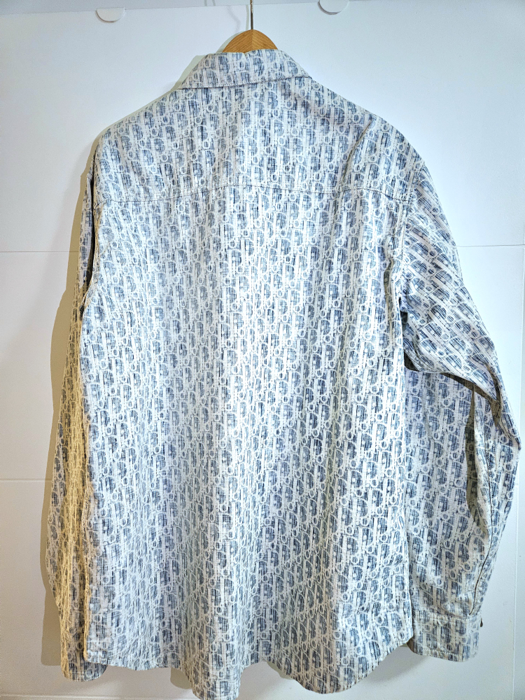 Dior Oblique Kasuri Cotton Denim Blue and white - photo 2