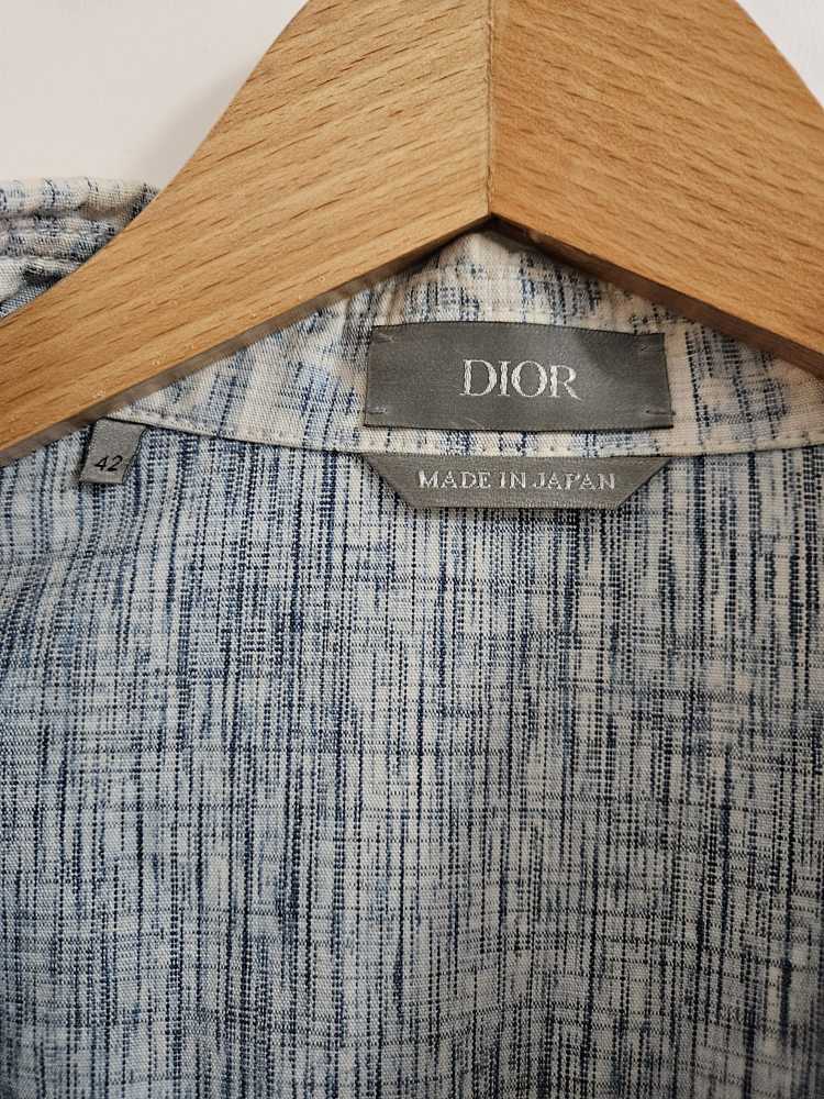 Dior Oblique Kasuri Cotton Denim Blue and white - photo 4