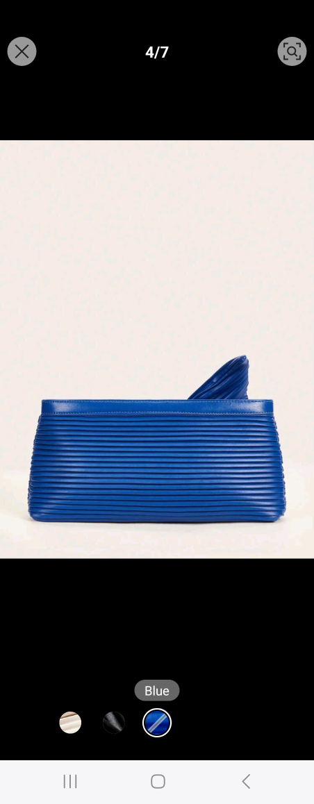 Blue Pleated Clutch - photo 4